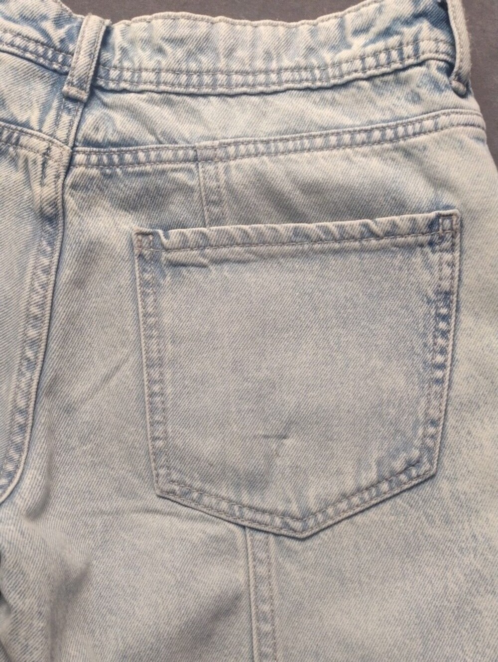 Divided Light Blue Wms Size 6/30 Flare 13" Bell Bottom Front Flap Pockets - Picture 15 of 16